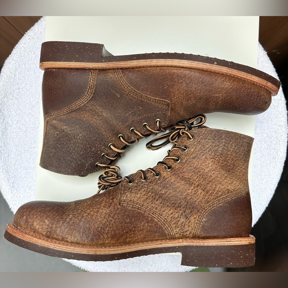 Oak Street Bootmakers Field Boots, Light Waxy Boar Hide, Like New - 10.5